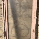 Old decorated double glass window.
