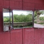 Old triptych mirror.