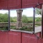 Old triptych mirror.