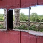 Old triptych mirror.