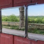 Old triptych mirror.