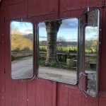 Old triptych wall mirror.