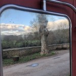 Old triptych wall mirror.