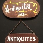 Old antique store signs.