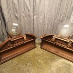 Pair of pharmacy monstrance balls.