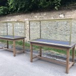 Pair of large old display cases.