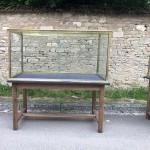 Pair of large old display cases.