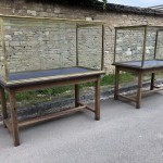 Pair of large old display cases.