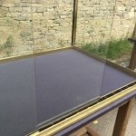 Pair of large old display cases.