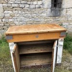 Set of old butcher's furniture.