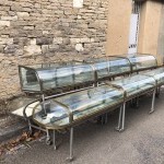 Exceptional set of old confectionery display cases.