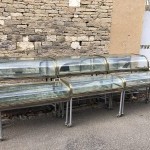 Exceptional set of old confectionery display cases.