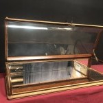 Old curved counter display case.