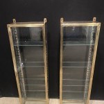 Pair of old wall display cases.