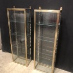 Pair of old wall display cases.