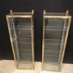 Pair of old wall display cases.