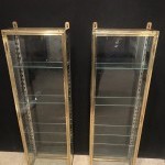 Pair of old wall display cases.