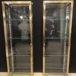 Pair of old wall display cases.