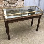 Old store showcase with inclined top.(sold)