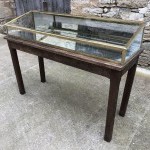 Old store showcase with inclined top.(sold)
