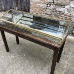 Old store showcase with inclined top.(sold)