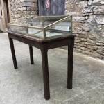 Old store showcase with inclined top.(sold)