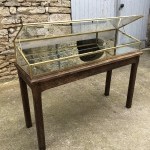 Old store showcase with inclined top.(sold)