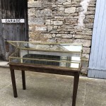 Old store showcase with inclined top.(sold)