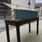 Old store showcase with inclined top.(sold)