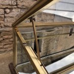 Old store showcase with inclined top.(sold)