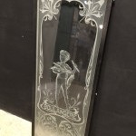 Old engraved bakery glass. (reserved VS)