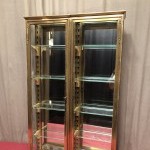 Pair of antique shop wall display cases.