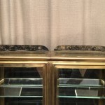 Pair of antique shop wall display cases.